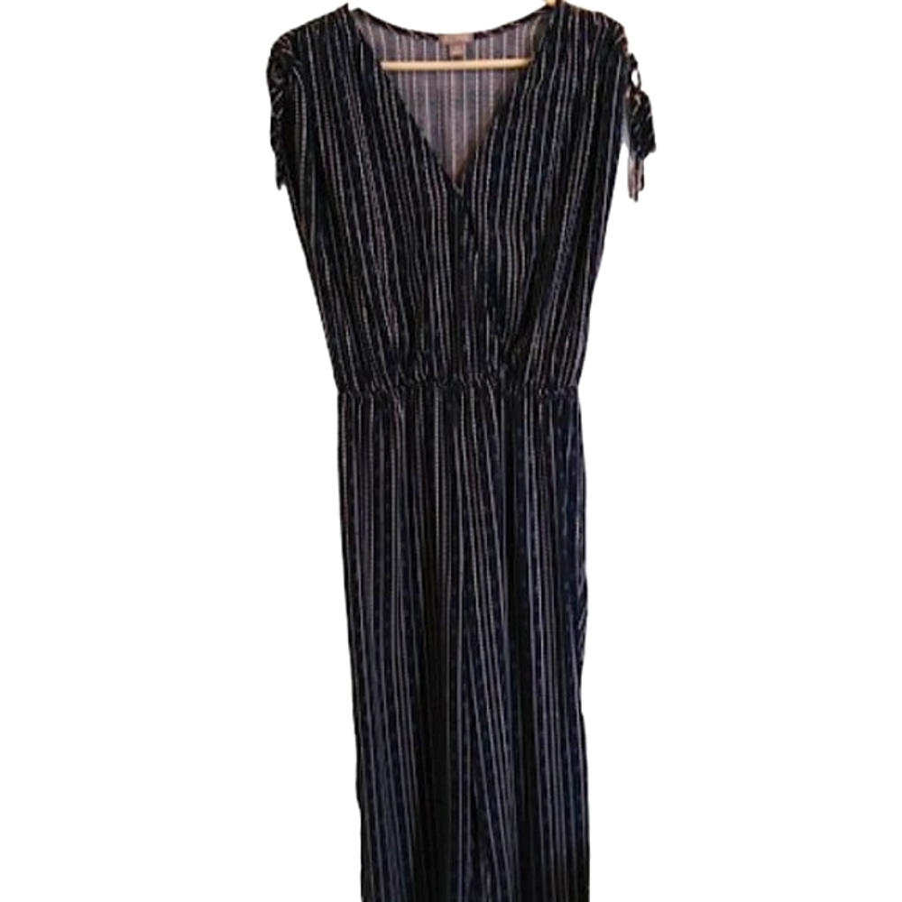 Falls Creek Jumpsuit with Elastic Waist and Tie Shoulders Size M